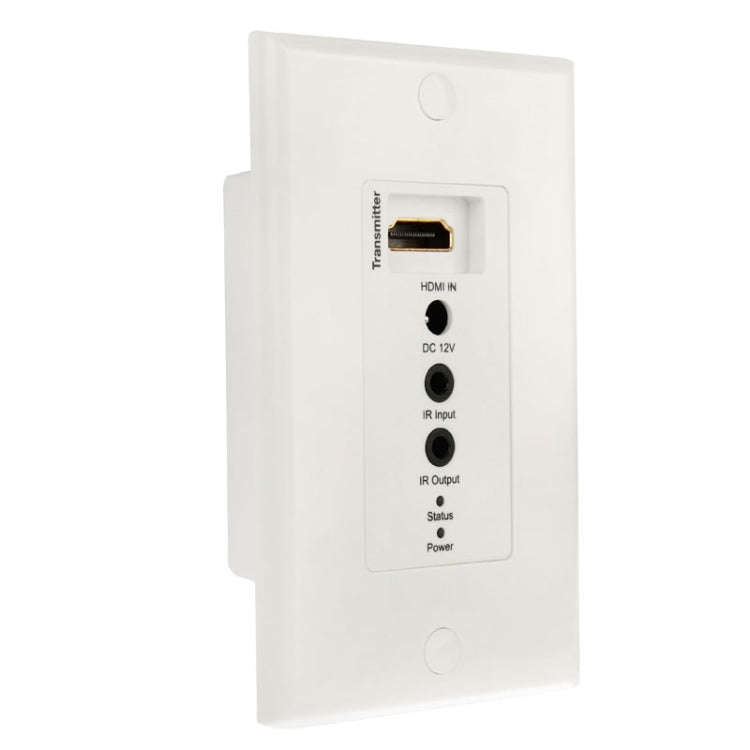 HDMI Single Cat5e / 6 50 Meters Wall Plate Extender (EU Plug)(White)