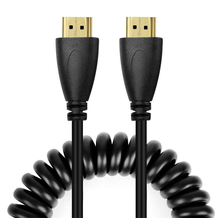 1.4 Version, Gold Plated 19 Pin HDMI Male to HDMI Male Coiled Cable, Support 3D / Ethernet, Lengt...
