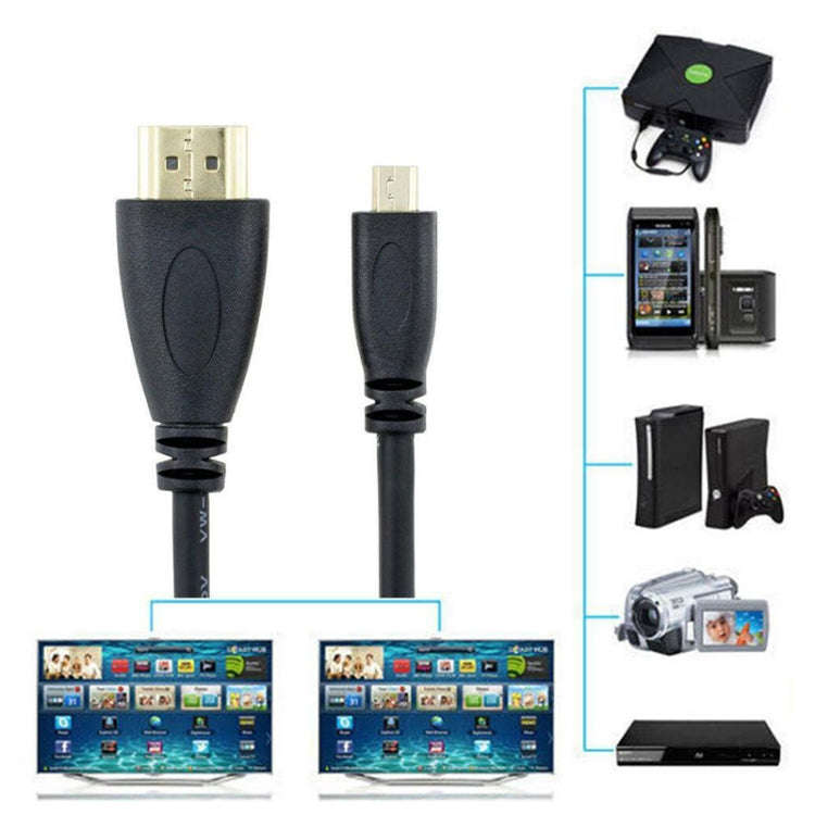 1.4 Version, Gold Plated Micro HDMI Male to HDMI Male Coiled Cable, Support 3D / Ethernet, Length...
