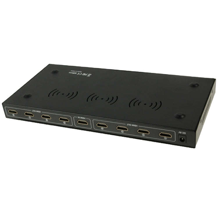 V1.4 Full HD 1080P 1 x 8 HDMI Amplifier Splitter, Support 3D(Black)