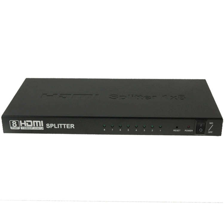V1.4 Full HD 1080P 1 x 8 HDMI Amplifier Splitter, Support 3D(Black)