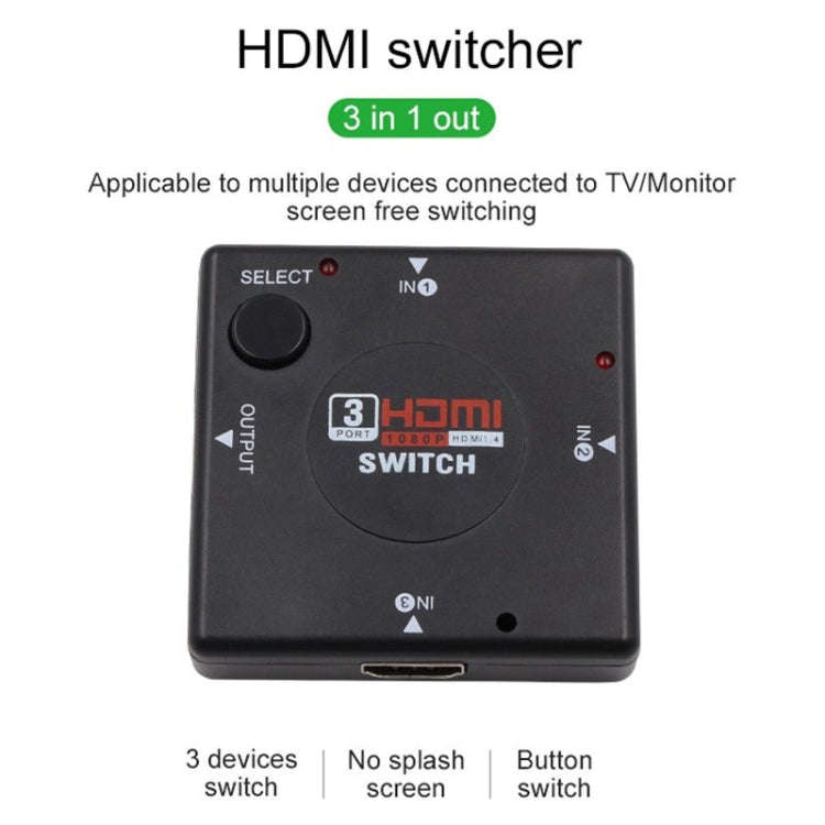 3 Ports 1080P HDMI Switch(Black)