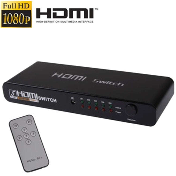 5 Ports Full HD 1080P HDMI Switch with Switch & Remote Controller, 1.3 Version (5 Ports HDMI Inpu...