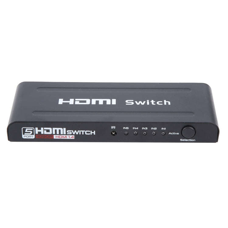 Full HD 1080P 5 Ports HDMI Switch with Remote Control & LED Indicator(Black)