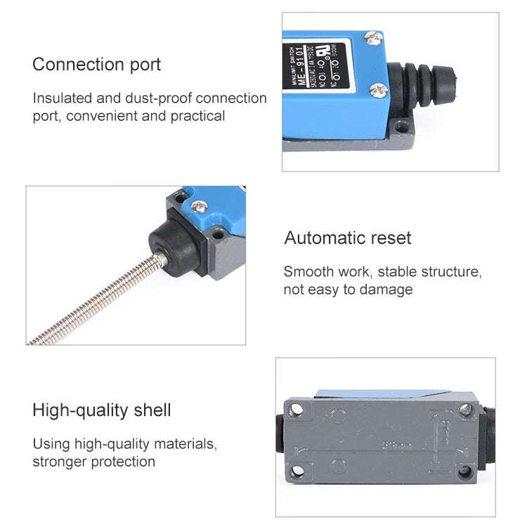 ME-9101 Automatic Reset Wobble Stick Head Mini Limit Switch(Blue)