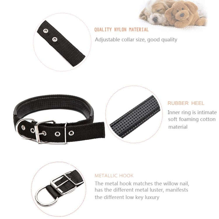 Foam Cotton  Polyester Pet Collars Pet Neck Strap Dog Neckband Cats Dogs Collars, 1.5cm x 39cm(Blue)