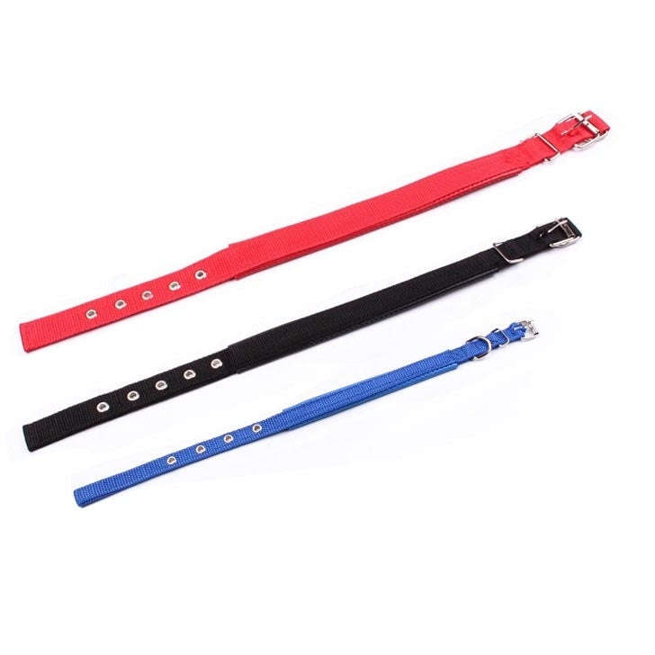 Foam Cotton  Polyester Pet Collars Pet Neck Strap Dog Neckband Cats Dogs Collars, 1.5cm x 39cm(Blue)