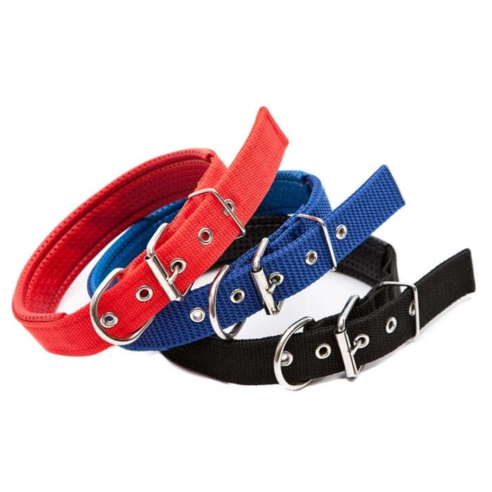 Foam Cotton  Polyester Pet Collars Pet Neck Strap Dog Neckband Cats Dogs Collars, 1.5cm x 39cm(Blue)