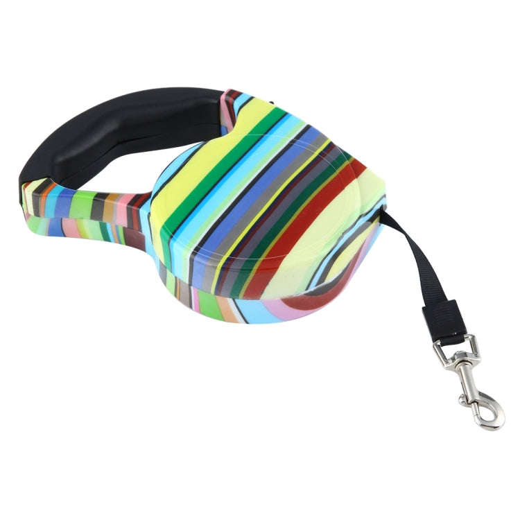 5m Easy Operation Retractable Flexible Dog Leash(Color Strip Style )