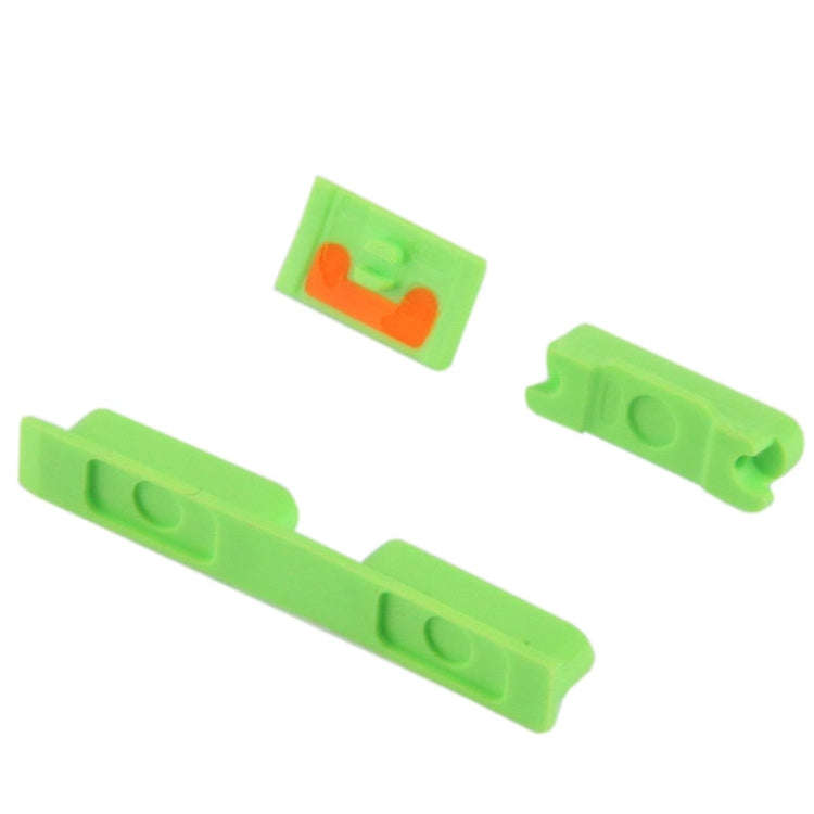 3 in 1 Mute Button + Power Button + Volume Button for iPhone 5C(Green)