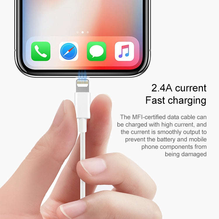 USB Sync Data / Charging Cable for iPhone, iPad, Length: 3m(White)