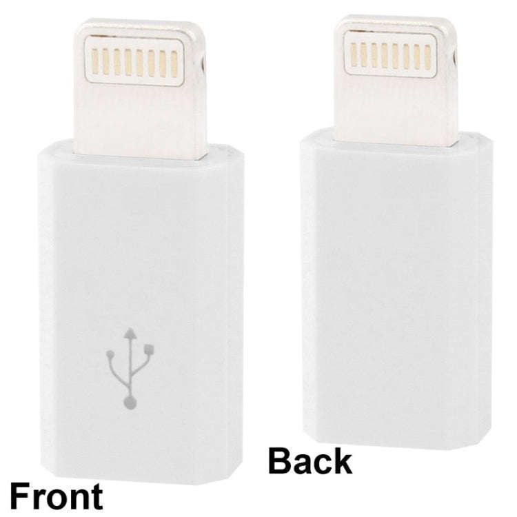 Micro 5 Pin USB to 8 Pin  Charge & Data Transfer Adapter(White)