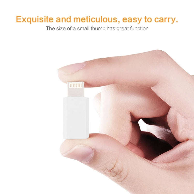 Micro 5 Pin USB to 8 Pin  Charge & Data Transfer Adapter(White)