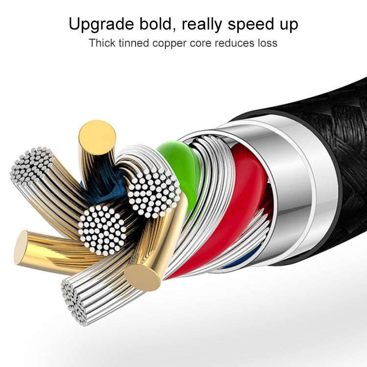 1m Nylon Netting Style USB 8 Pin Data Transfer Charging Cable for iPhone, iPad(Red)