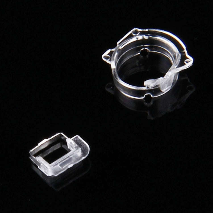 100 PCS Transparent Plastic Camera Lens Frame for iPhone 5 & 5S & 5C(Transparent)