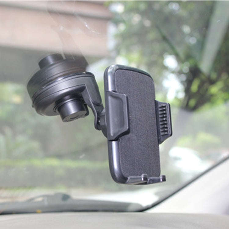 For 4.5-6.3 inch Phone Suction Cup 360 Degree Rotatable Car Holder(Black)