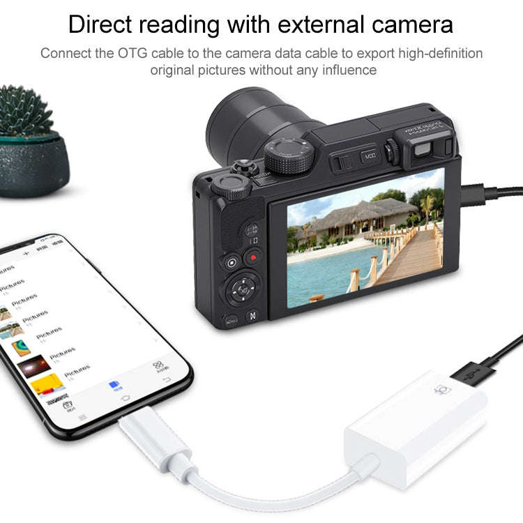 USB OTG Connection Kit  (10cm)(White)