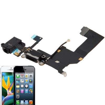 Original Tail Connector Charger Flex Cable + Headphone Audio Jack Ribbon Flex Cable for iPhone 5(...