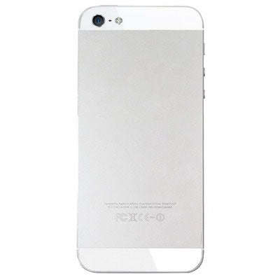 OEM Version Back Cover Top & Bottom Glass Lens for iPhone 5(White)