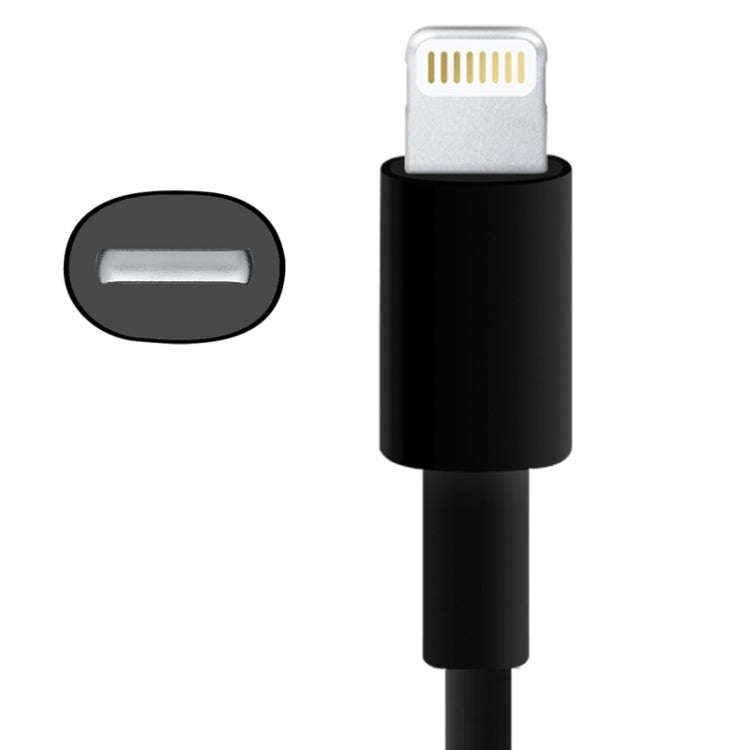 USB to 8 Pin Multiple Strands TPE Sync Data / Charging Cable, Cable Length: 1m(Black)