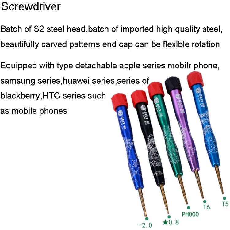 BEST BST-111 17 in 1 Professional Multi-purpose Repair Tool Set for Mobile Phone / Laptop Computer