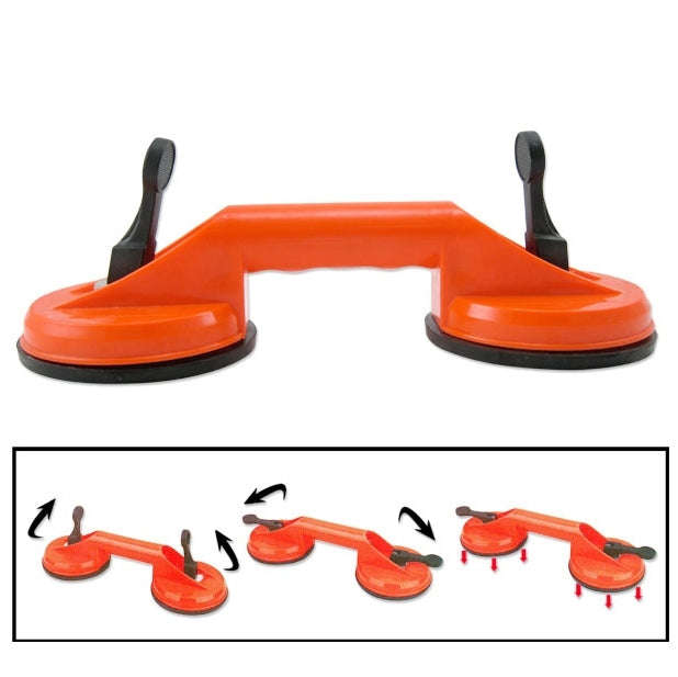 Double Suction Cup Dent Puller Glass Handle Repair Tool for PC / Laptop / iMac / LCD TV, Diameter...