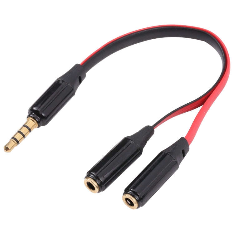 Noodle Style Aux Audio Cable 3.5mm Male to 2 x Female Splitter Connector, Compatible with Phones,...