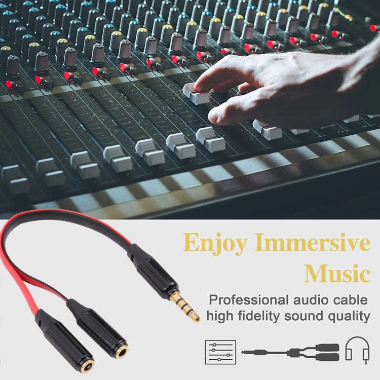 Noodle Style Aux Audio Cable 3.5mm Male to 2 x Female Splitter Connector, Compatible with Phones,...