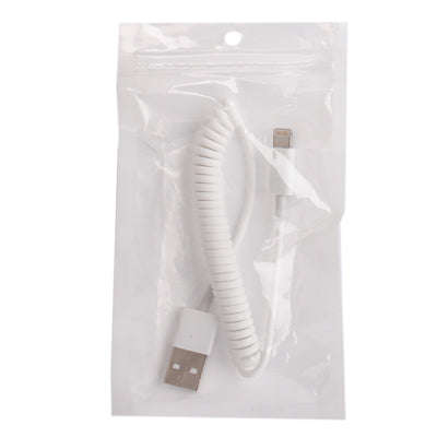 USB Sync Data / Charging Coiled Cable for iPhone, iPad(White)