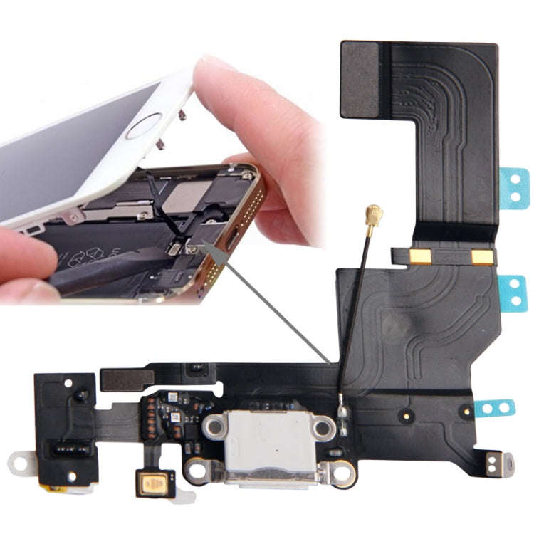 Original Version Tail Connector Charger Flex Cable + Headphone Audio Jack Ribbon Flex Cable for i...