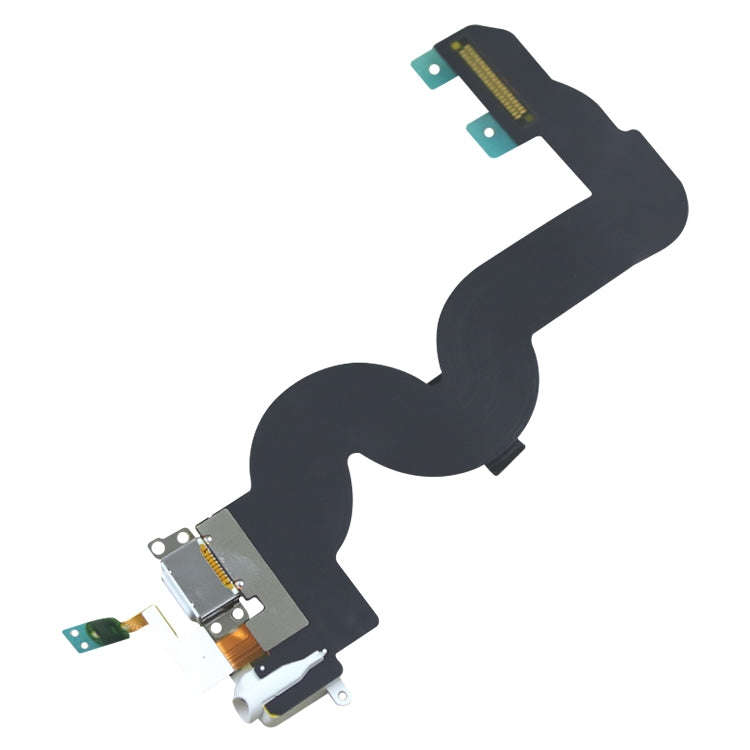 Original Charging Port + Headphone Audio Jack Flex Cable for iPod touch 5(White)