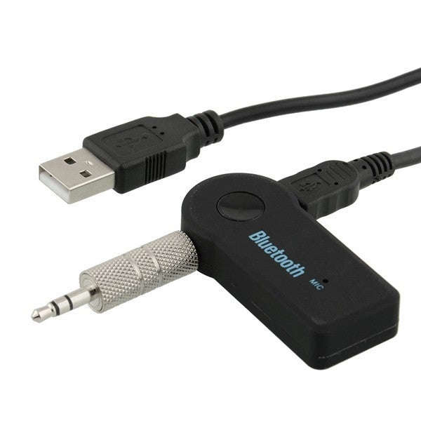 Car Bluetooth Handsfree Music Mic Receiver For iPhone, Galaxy, Sony, Lenovo, HTC, Huawei, and oth...