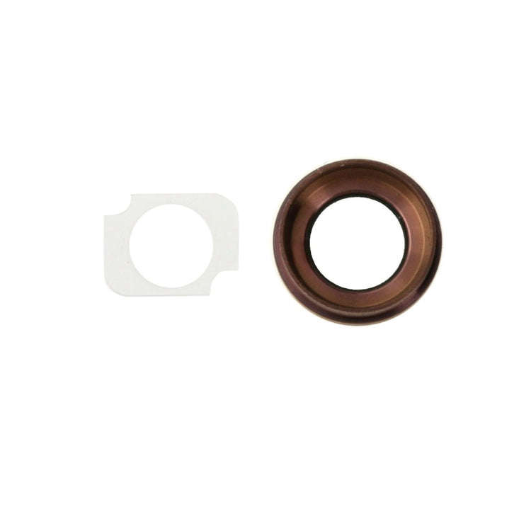 Rear Camera Lens Ring + Flashlight Bracker  for iPhone 6s Plus, 10 Pairs / Set(Rose Gold)