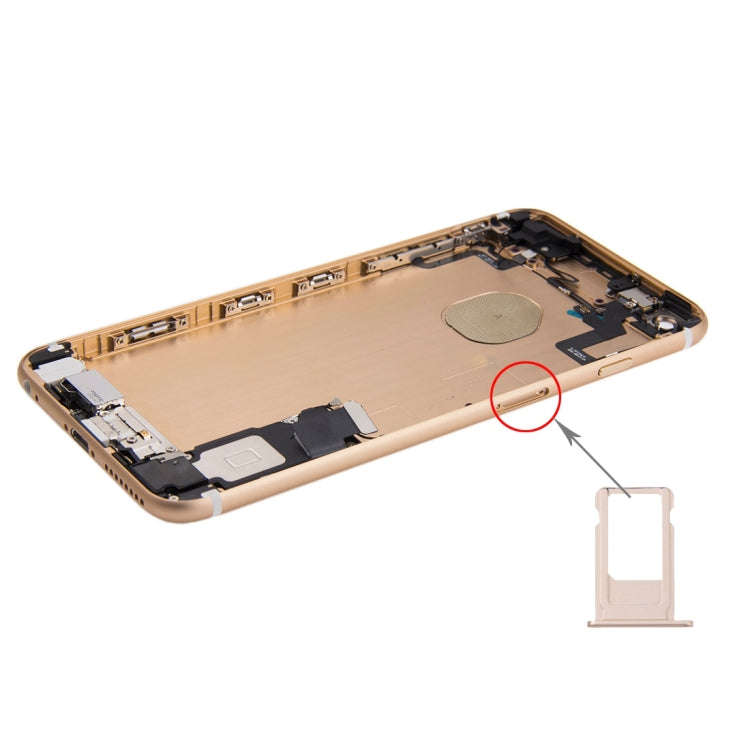 Battery Back Cover Assembly with Card Tray for iPhone 6s Plus(Gold)