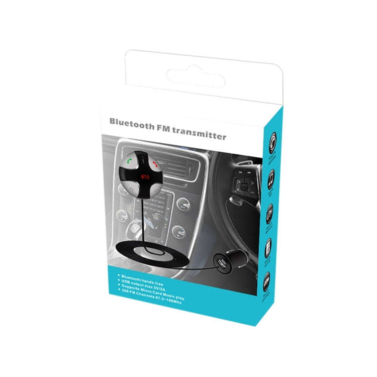 FM29B Bluetooth FM Transmitter Hands-free Car Kit, Car Charger, For iPhone, Galaxy, Sony, Lenovo,...
