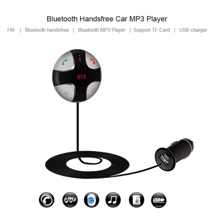FM29B Bluetooth FM Transmitter Hands-free Car Kit, Car Charger, For iPhone, Galaxy, Sony, Lenovo,...