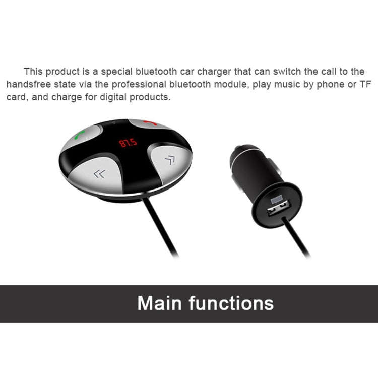 FM29B Bluetooth FM Transmitter Hands-free Car Kit, Car Charger, For iPhone, Galaxy, Sony, Lenovo,...