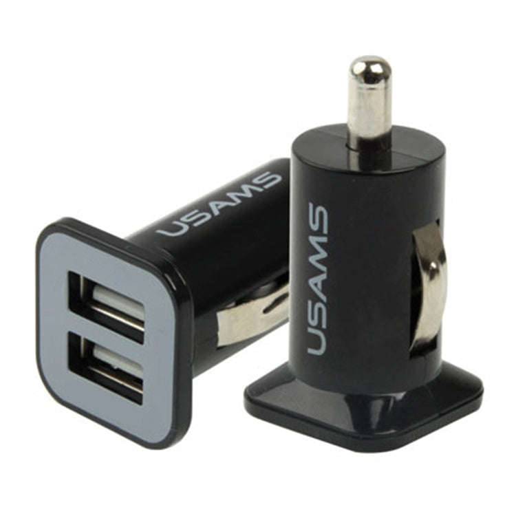USAMS High Performance 2.1A + 1A Dual USB Port Car Charger for iPad Air 2 & Air & 4, iPhone 6 & 6...