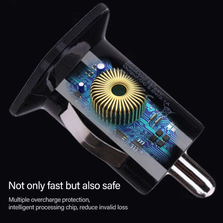 USAMS High Performance 2.1A + 1A Dual USB Port Car Charger for iPad Air 2 & Air & 4, iPhone 6 & 6...