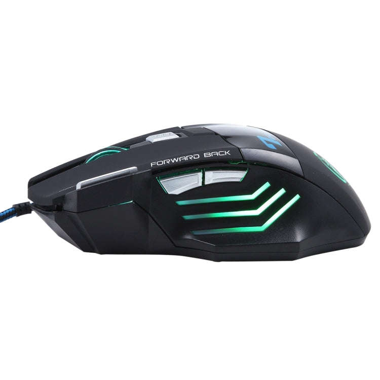 7 Buttons with Scroll Wheel 5000 DPI LED Wired Optical Gaming Mouse for Computer PC Laptop(Black)