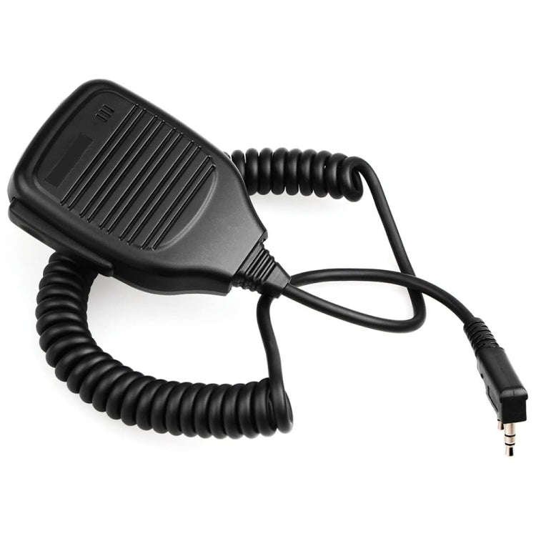 Clip-on Speaker Microphone for Walkie Talkies, 3.5mm + 2.5mm Earphone + Mic Plug(Black)