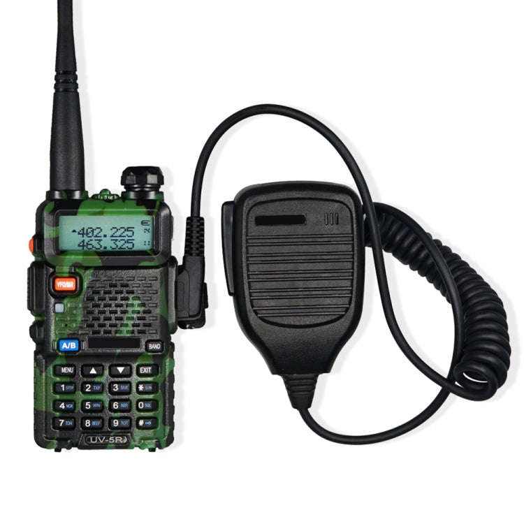 Clip-on Speaker Microphone for Walkie Talkies, 3.5mm + 2.5mm Earphone + Mic Plug(Black)