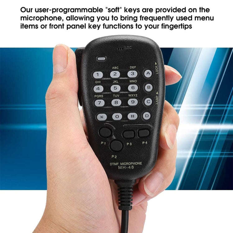 MH-48A6J DTMF Microphone for Yaesu MH-48A6J FT-7800R FT-8800 FT-8900R Radio(Black)
