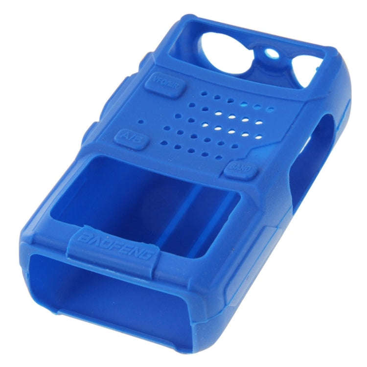 Pure Color Silicone Case for UV-5R Series Walkie Talkies(Blue)
