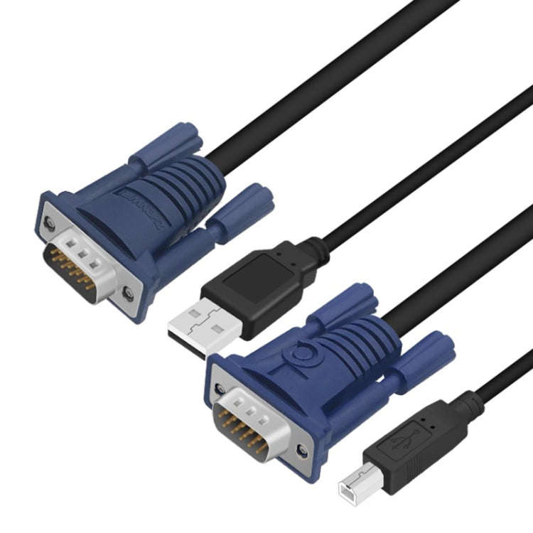 USB VGA SVGA (HDB) KVM Male Keyboard Laptop PC Monitor Cable for USB KVM Switch (For S-KVM-0104US...
