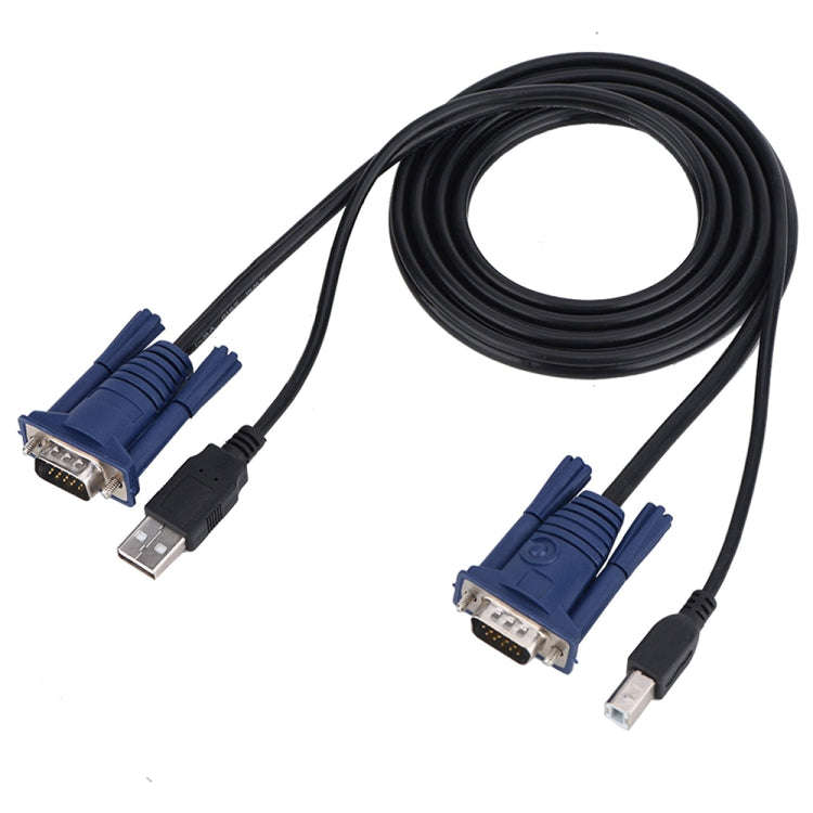 USB VGA SVGA (HDB) KVM Male Keyboard Laptop PC Monitor Cable for USB KVM Switch (For S-KVM-0104US...