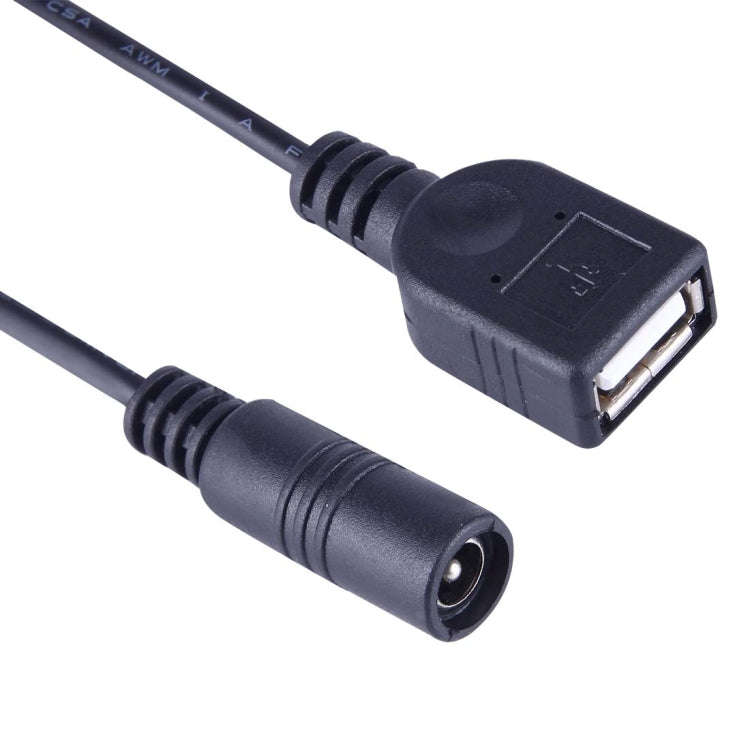 5.5 x 2.1mm DC Female to USB AF DC Female Power Connector Cable for Laptop Adapter, Length: 15cm(...