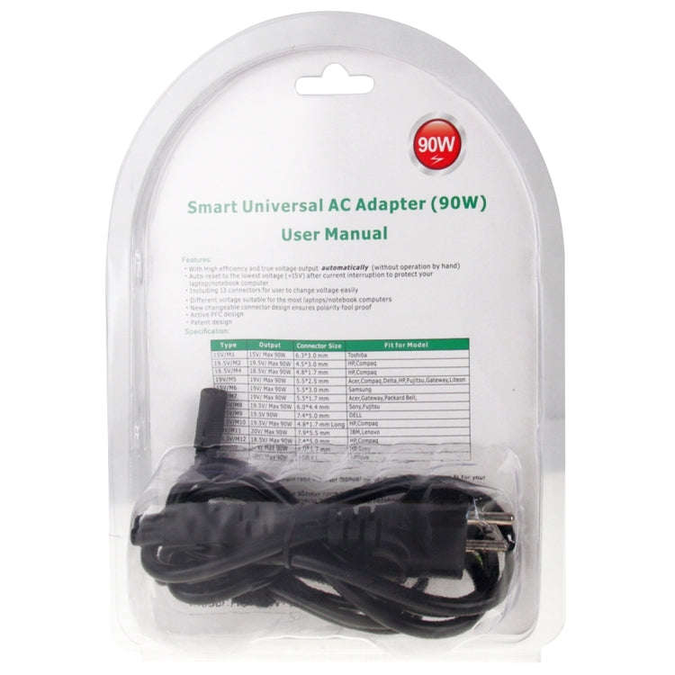 AU-90W+13 TIPS 90W Universal AC Power Adapter Charger with 13 Tips Connectors for Laptop Notebook...