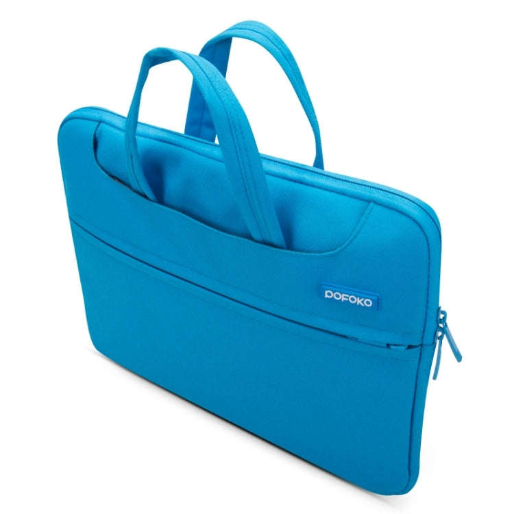 POFOKO 12 inch Portable Single Shoulder Laptop Bag for Laptop(Blue)