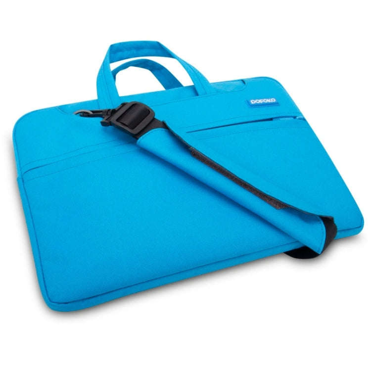 POFOKO 12 inch Portable Single Shoulder Laptop Bag for Laptop(Blue)